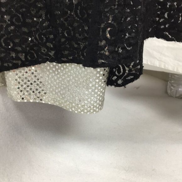 Jessica McClintock Black & Silver Vintage Long Maxi Formal Dress 5-6 - Picture 6 of 10